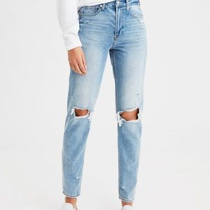 American Eagle distressed mom jeans